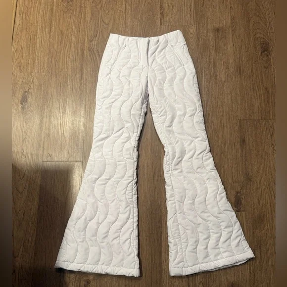 Oopscool - Quilted Flair Leg Pant In pink Size S NWT